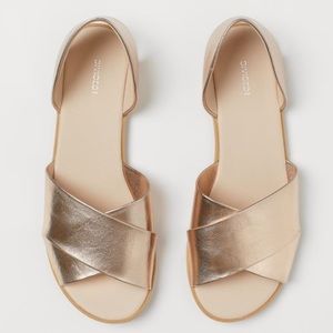 NEW Rose Gold Sandals H&M Size 7